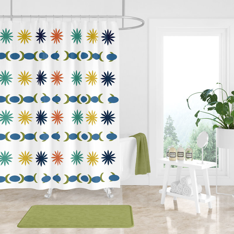 Abstract Shower Curtain, 72" H x 70" W