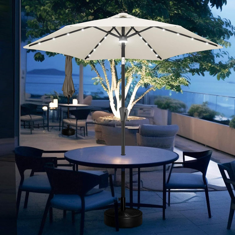 Table de patio solaire à énergie solaire