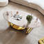 Table basse ovale en faux marbre-1945917121
