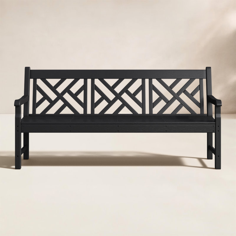 Banc 72 po POLYWOOD Rockford Chippendale, Noir