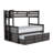 Jeany Kids Twin Over Full Bunk Bed with Trundle with Drawers-108685738
