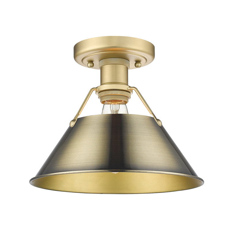 Weatherford Flush Mount, Aged Brass, Brushed Champagne Bronze