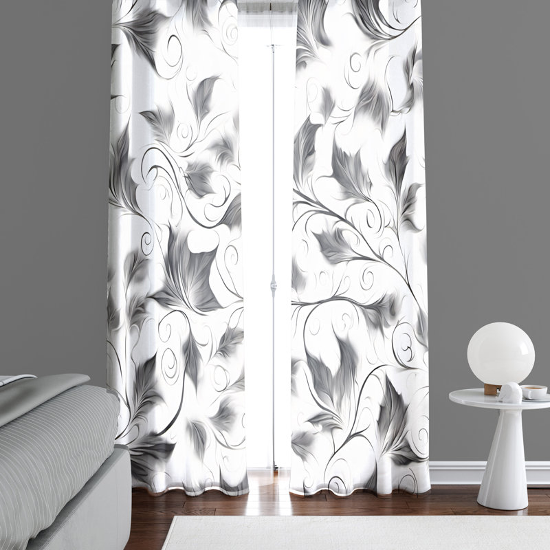 Paire de rideaux semi-transparents en polyester Harisson, L 20 po x L 61 po