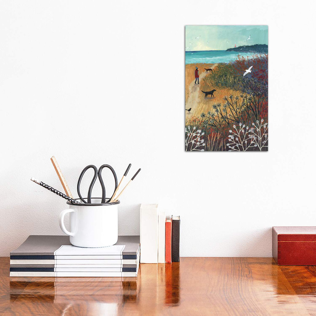 Walk To The Sea by Jo Grundy - Wrapped Canvas Painting