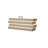 Scandinavian Style Front Desk in Beige with Creative Design and LED Lighting