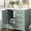 Ensemble de meuble-lavabo moderne avec lavabo 30 po, meuble-lavabo moderne avec porte à fermeture douce et 3 tiroirs (vert)