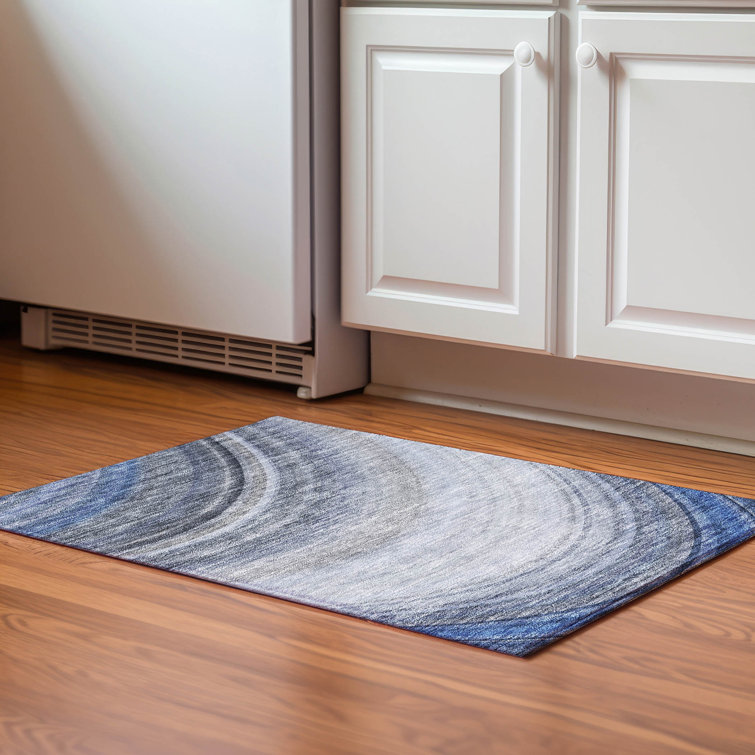 Premium Machine Washable Cerrito AMF584 Blue Rug
