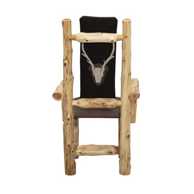 Fireside Lodge Cedar High Back Upholstered Arm Chair - Natural - Standard Fabric