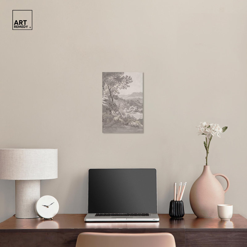 Vertical Modern Landscape Canvas Art in Rich Colors