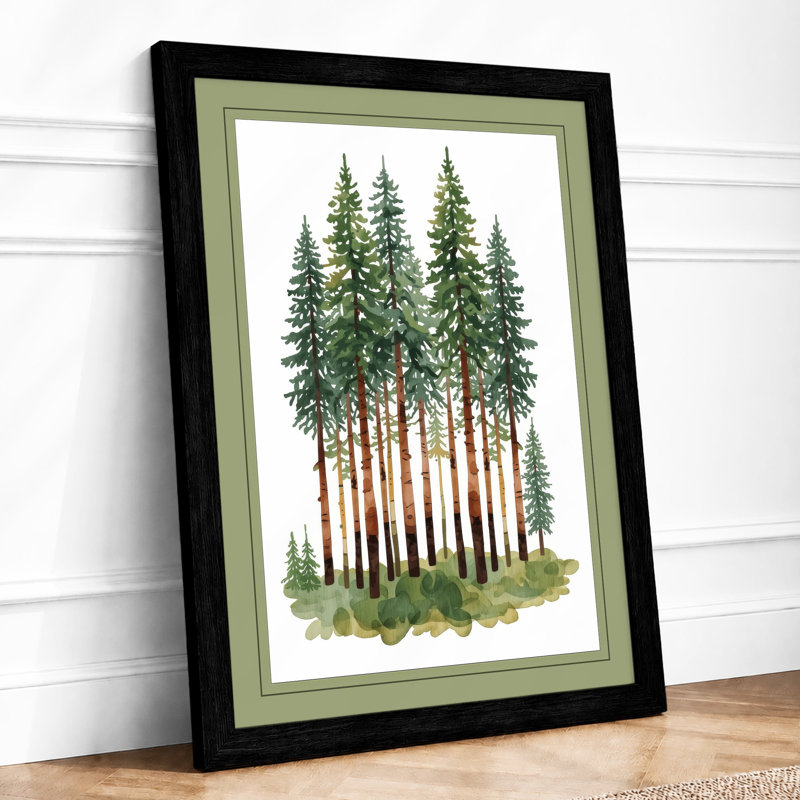 Forest Stand Botanical - Framed Print, A1 - 84.1 x 59.4 cm, Black