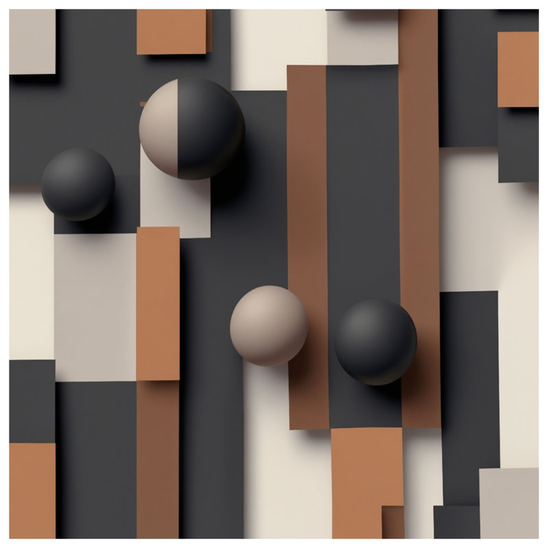 Tapisserie murale géométrique à formes géométriques abstraites, H 68 po x l 80 po avec 4 œillets