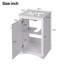 Meuble-lavabo de 20 pouces avec lavabo en céramique, ensemble de meuble-lavabo simple autoportant avec porte à fermeture douce, tablette réglable, style moderne.