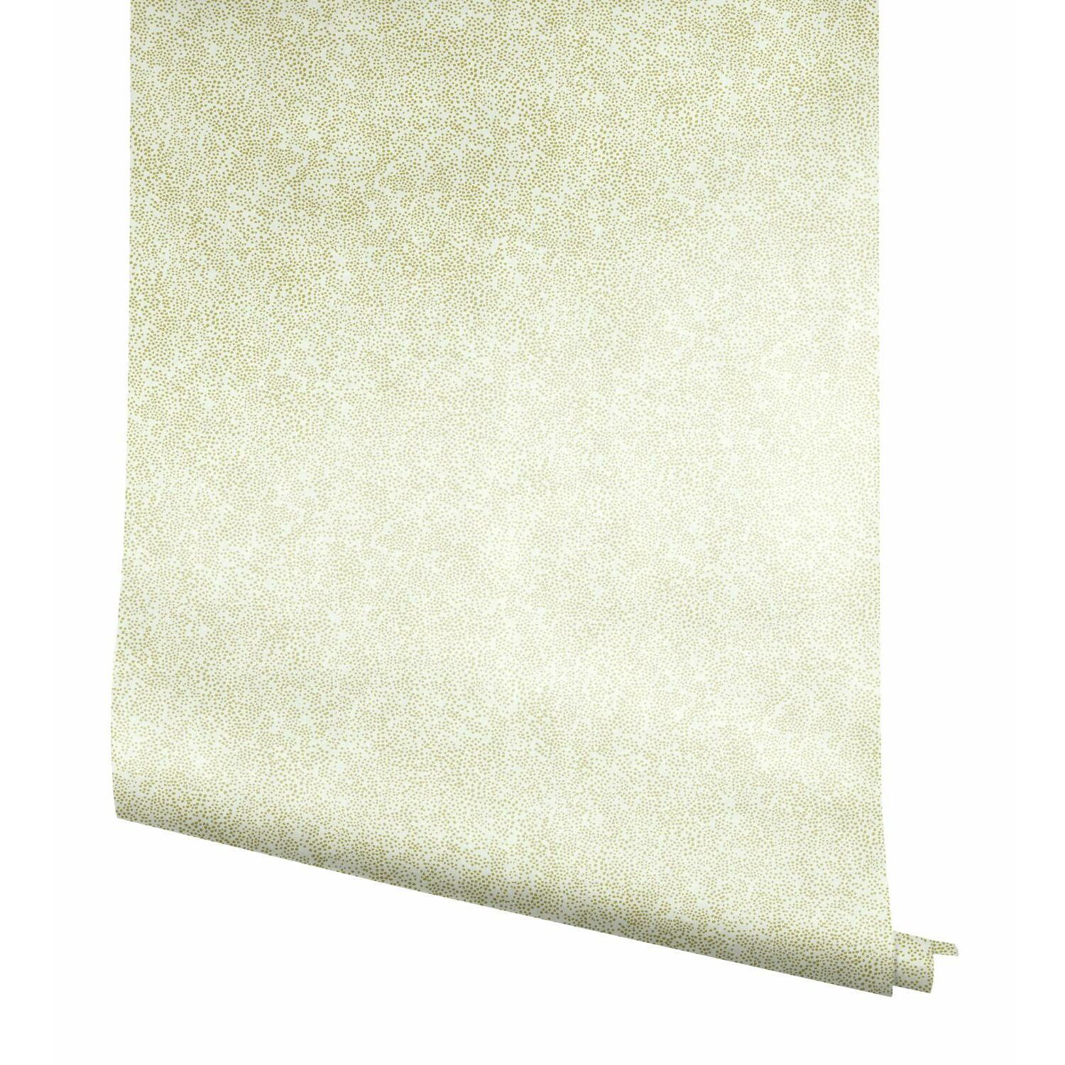 Champagne Dots Wallpaper Roll, Gold/White