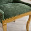 Chaises de salle à manger en chenille avec pieds dorés, ensemble de 2-115824474