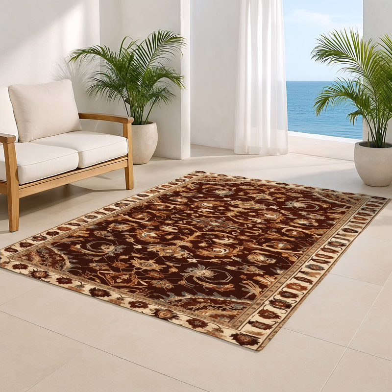 Tapis turc intérieur et extérieur brun, Rectangle 9 pi x 12 pi