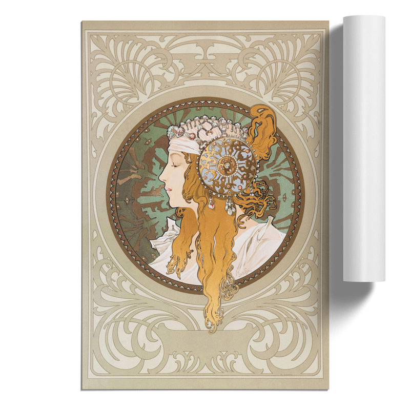 Byzantine by Alphonse Mucha - No Frame Print, 42cm H x 30cm W x 0.1cm D