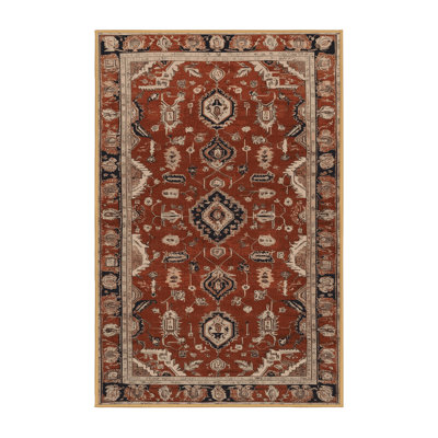 Machine Washable Persian Brown Area Rug