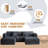 110" L-Shaped Cloud Modular Sectional Sofa with 2 Ottomans,  Modern Minimalist Corduroy Upholstery Gray Couch, Deep Seat Sofas Compression Couches - No Assembly Required for Living Room-678345093