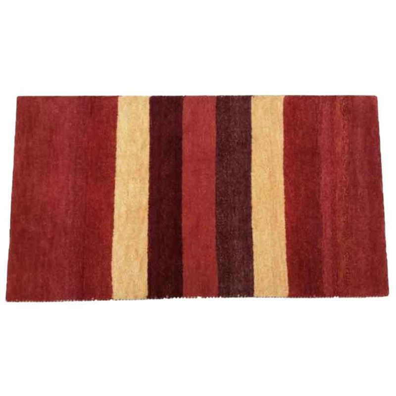 Noail Striped Area Rug in Red