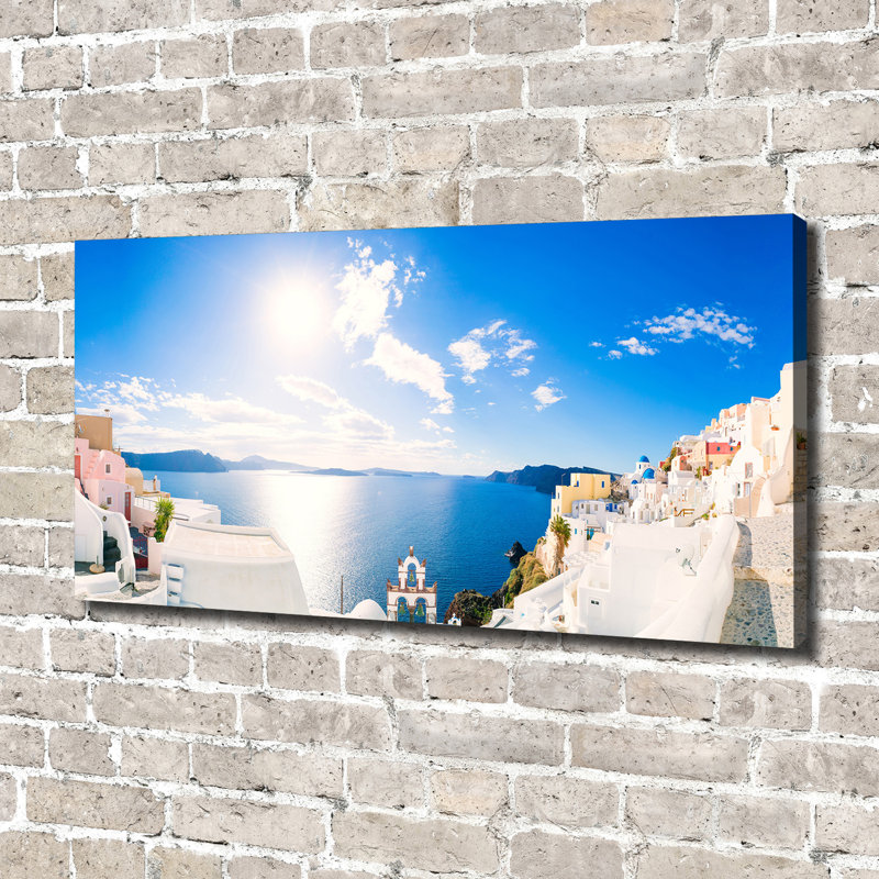 Santorini Greece - Wrapped Canvas Print