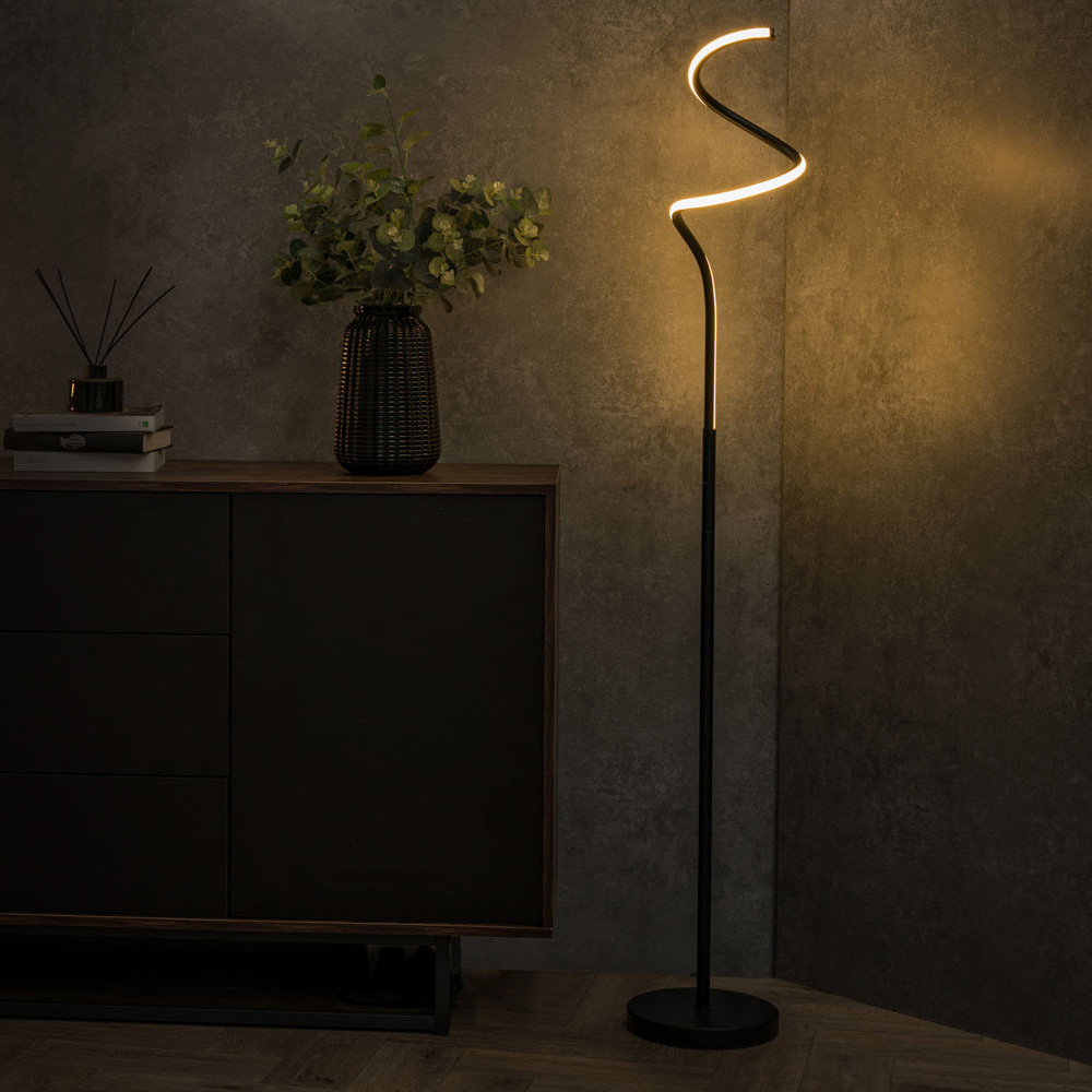 140cm Matte Black Novelty Floor Lamp