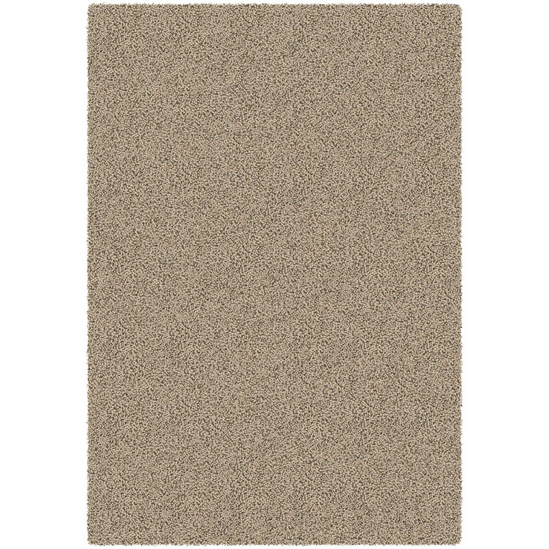 Ellington Authentic Hand-Woven Handcrafted Tan Cotton Shag Area Rug, Rectangle 3' x 5', Tan