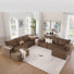 Boneless 137" Oversized Modular Sectional , Combined Sofa Bed Corduroy Fabric Sofa Set For Living Room