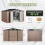 10 ft. W x 8 ft. D Metal Lean-to Storage Shed With Base
