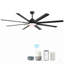 Ventilateurs de plafond modernes de 72 pouces avec télécommande et moteur à courant continu 6 vitesses pour le salon