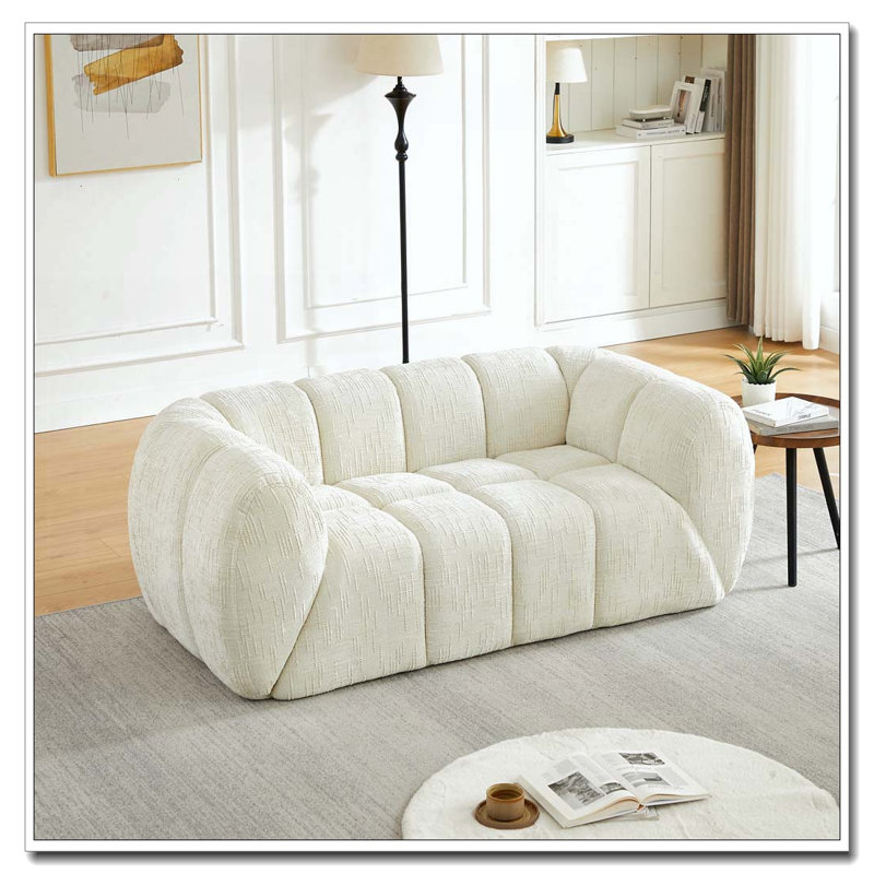 Canapé en chenille moderne, 2, Beige