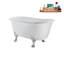Baignoire de trempage sur pieds en acrylique 57 "avec drain, pattes et plateau en bambou 57" Streamline-83636143-83636131