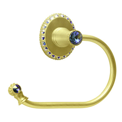 Caché II balançoire anneau de roseaux tissé à gauche avec cristaux Swarovski Aurore Boreale