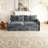 2 Grey Corduroy For Living Room - Wood Construction High Fabric Upholstery Comfort Solid Sponge Filled Comfortable-1701954867