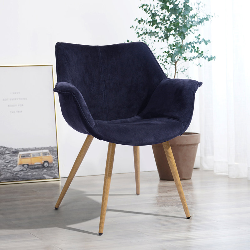 Chorlton 45cm H Velvet Upholstered Armchair, Blue