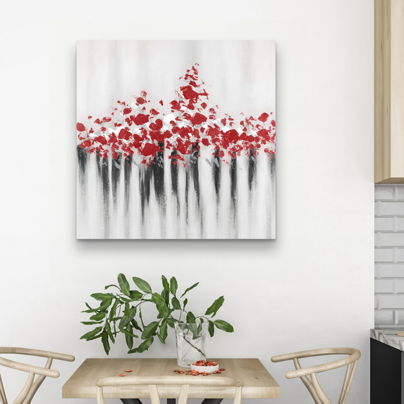 Falling dot - 32"x32" art on canvas