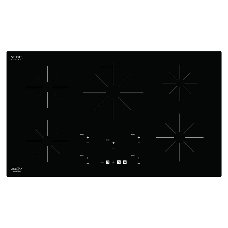 Ancona 36" Black 5 Burner Cooktop