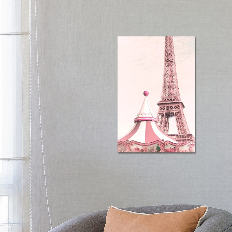 Paris Carousel by Caroline Mint - Wrapped Canvas Print, 66.04 cm H x 45.72 cm W x 3.175 cm D