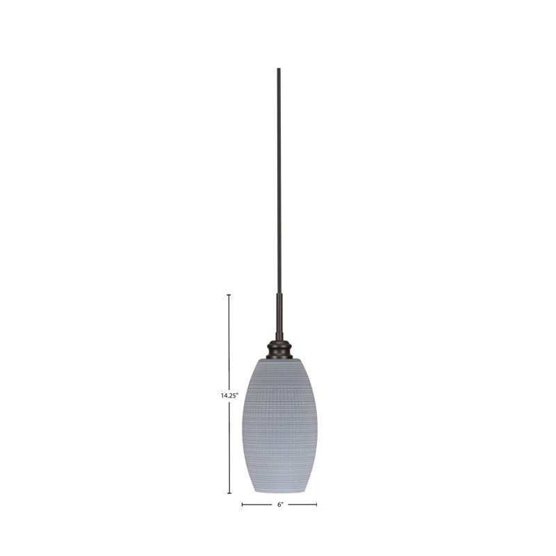 Luminaire suspendu simple espresso 1 lumière Edge, Gris