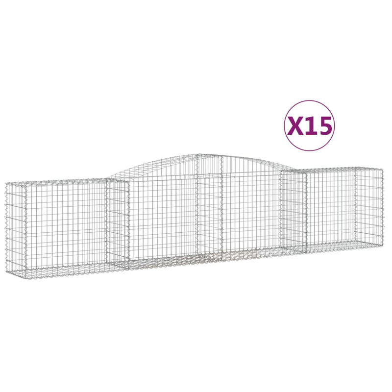 Clôture en métal argenté H 31,5 po x l 157,5 po, 157,5 po x 19,7 po x 31,5 po / 39,4 po