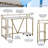 Industrial Computer Desk with 2-Tier Shelves, Open Side Storage & CPU Caddy