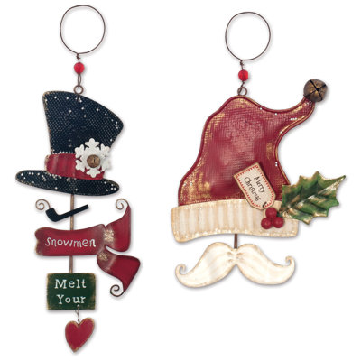 Metal Hats Ornaments - 2pcs