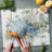 CounterArt Bohemian Blue Tempered Glass Cutting Board