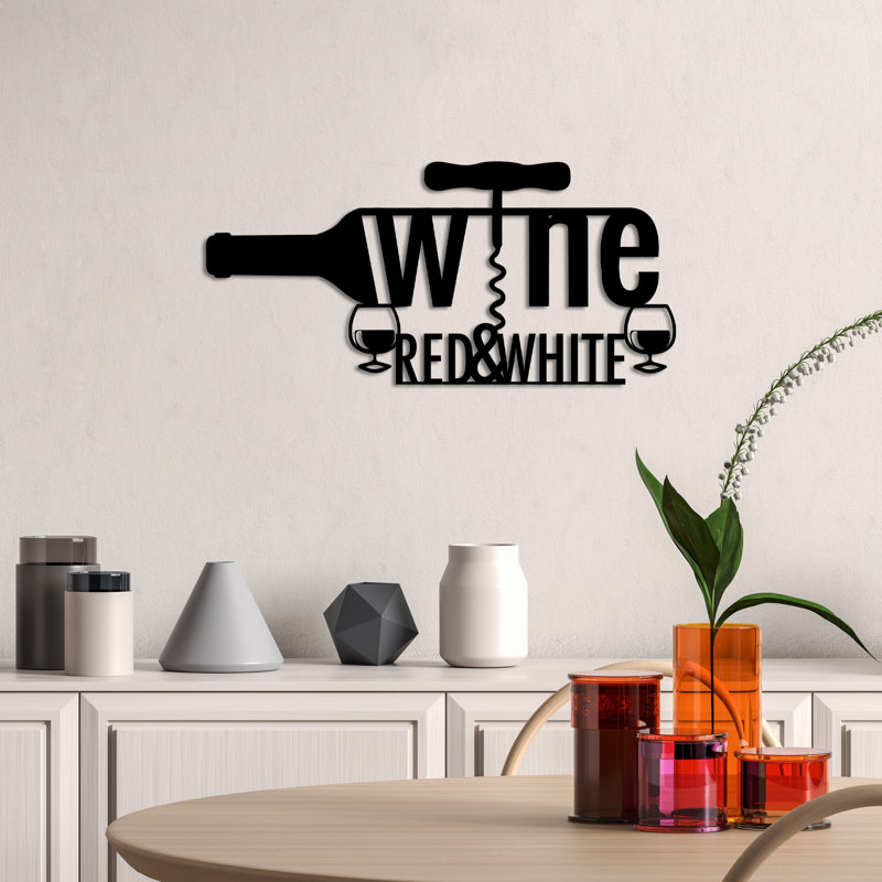 Stylish Black Decorative Metal Wall Accessory, 22.8 x 10.6 inches | 100% Metal Construction, Thickness: 0.06 inches | Lightweight Design at 1.2 lbs | Perfect for Home Decor & Modern Aesthetics, Durable & Chic