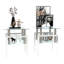 Ensemble de 2, table basse moderne en verre trempé, table de bout, table carrée pour le salon, transparent / blanc-1024876546-1024876547