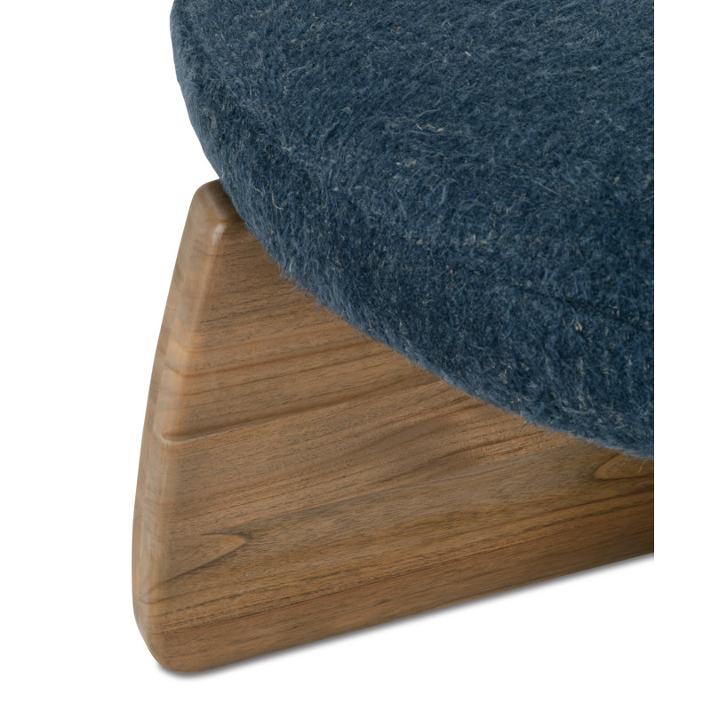 Nova Ottoman, Blue Linen Blend