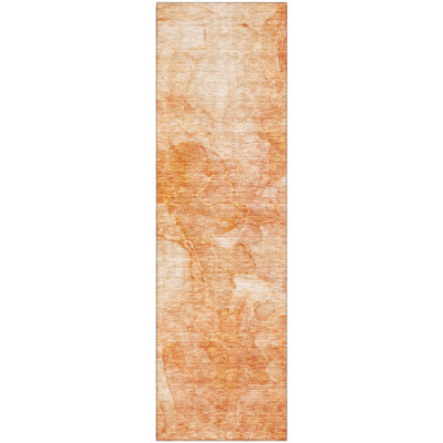 Premium Machine Washable Prisco Salmon Rug