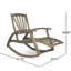 Fauteuil à bascule en bois gris avec résistance aux intempéries et repose-pieds