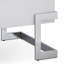 Table basse blanche brillante et chromée avec plateau relevable-1074943495