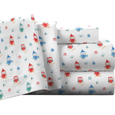 Ensemble de draps 100% coton en flanelle imprimée 175 g / m² Pointehaven