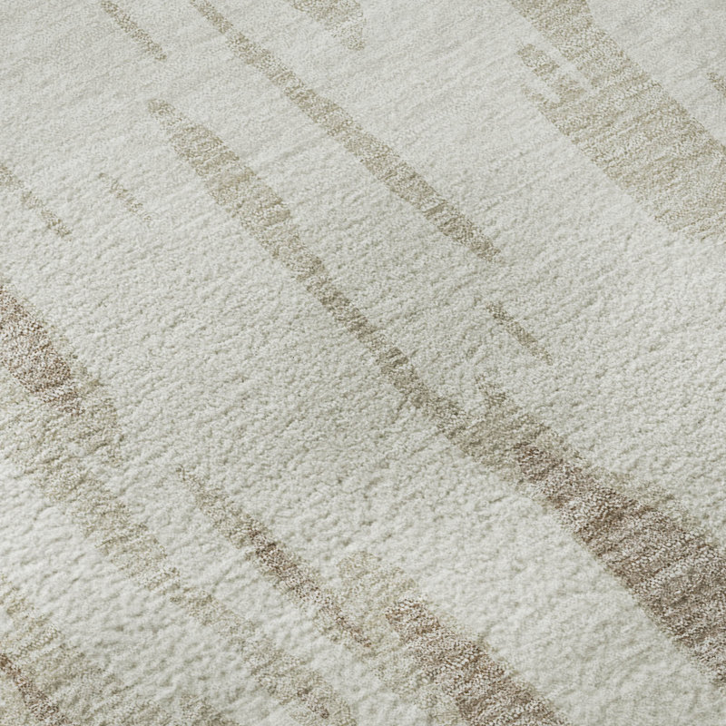 Premium Machine Washable Prisco Ivory Rug, Rectangle 10' x 14'